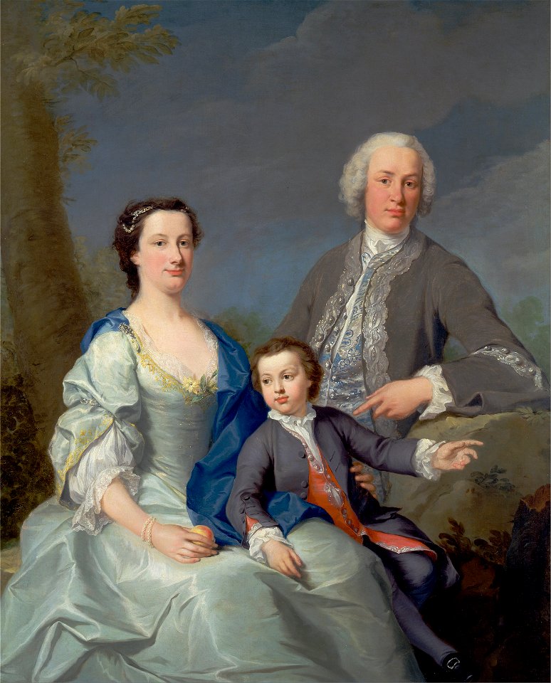Andrea Soldi - Sir Robert and Lady Smyth with Their Son, Hervey - Google Art Project