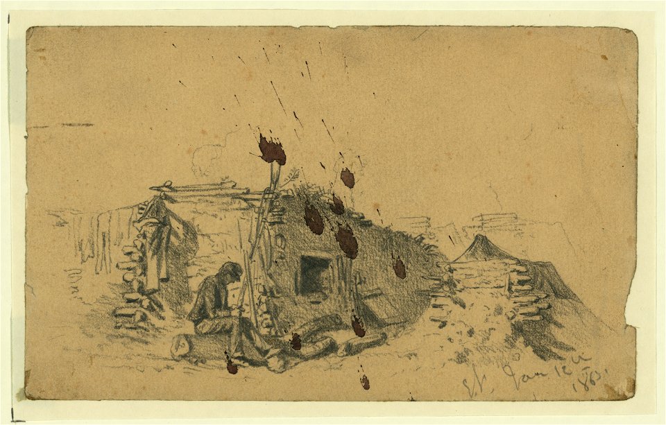 Soldier's mud hut - E.F. LCCN2004661918