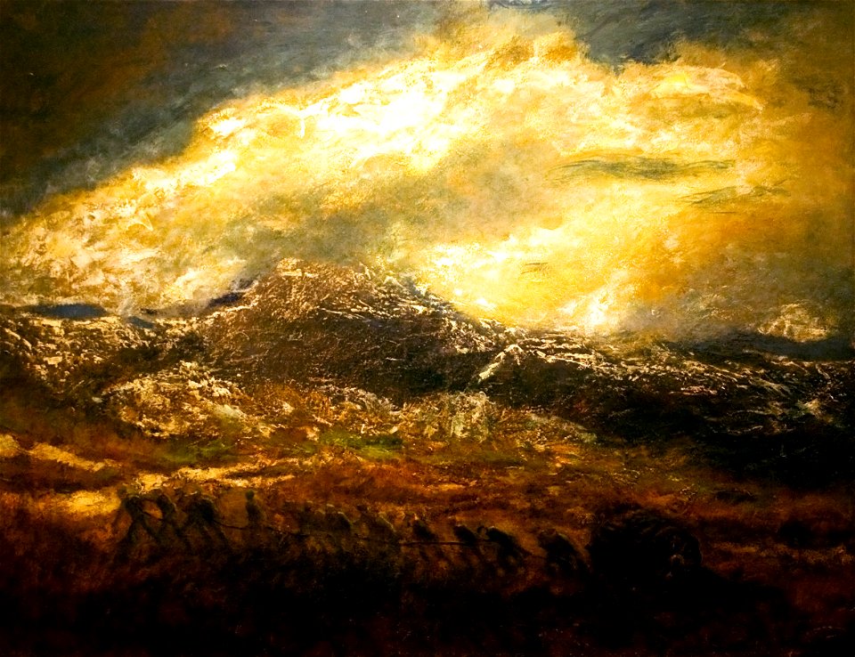 Soldiers Drawing a Gun among the Mountains