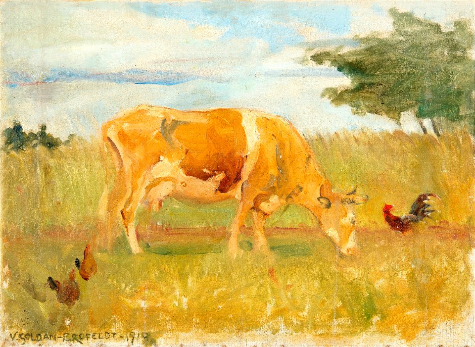 Soldan-Brofeldt A cow in the meadow
