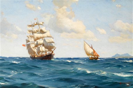Thomas Somerscales - Off the mouth of the Tagus (1903)