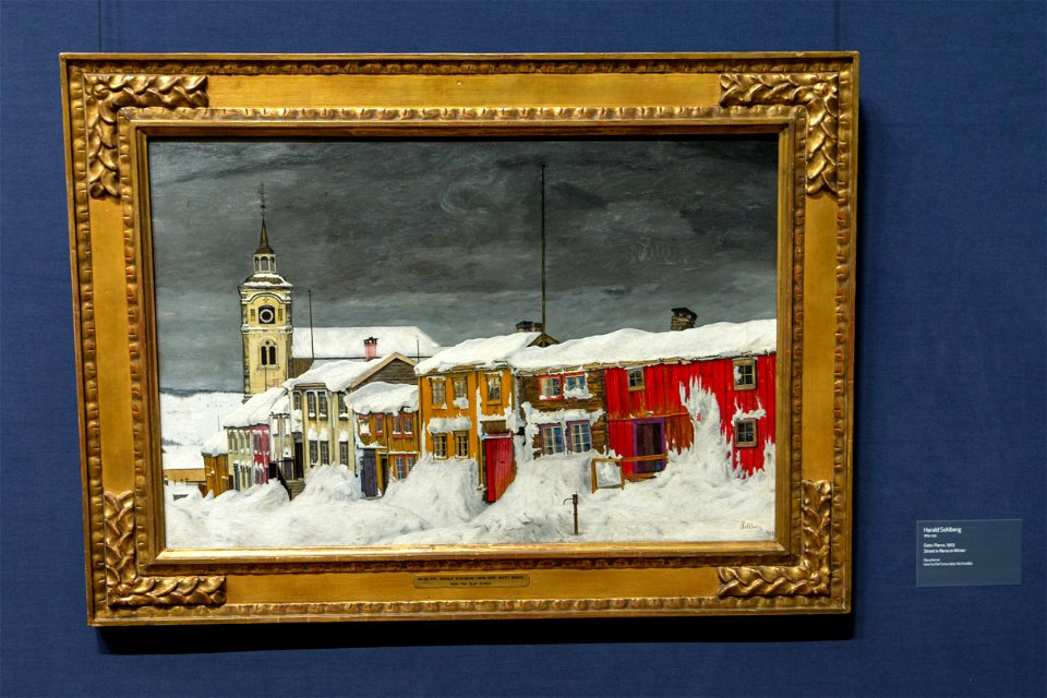 Harald Sohlberg - Street in Røros in Winter - Gate i Røros - IMG 9715q