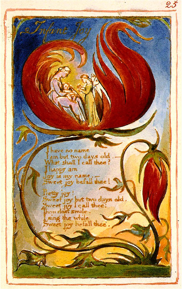 Songs of Innocence and of Experience, copy AA, 1826 (The Fitzwilliam Museum) object 25 Infant Joy