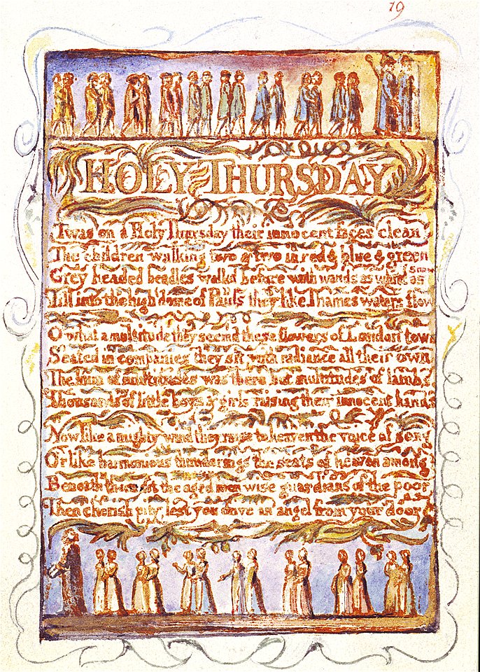 Songs of Innocence and of Experience, copy Y, 1825 (Metropolitan Museum of Art) object 19 HOLY THURSDAY