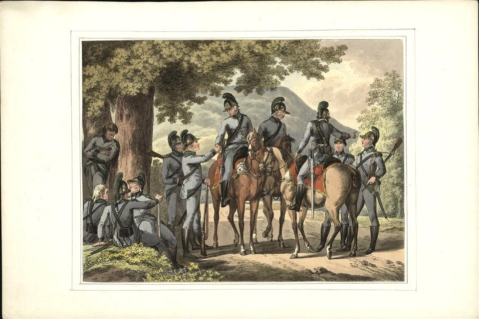 Soldaten rusten langs de weg, objectnr A 58631