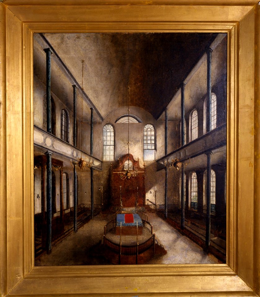 Solomon Nunes Carvalho - Kahal Kadosh Beth Elohim, interior - L.2016.49 - Princeton University Art Museum