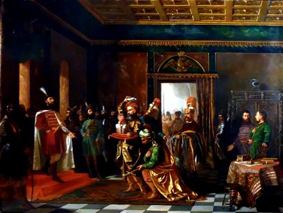 Solii turci aduc daruri lui Mihai Viteazul