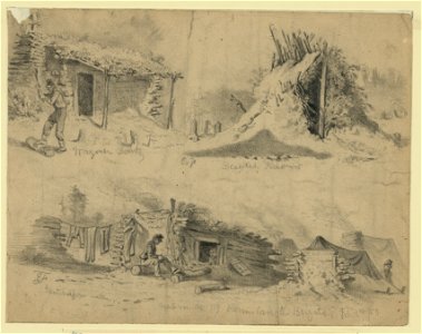 Soldiers' huts in winter camp - E.F. LCCN2004661841