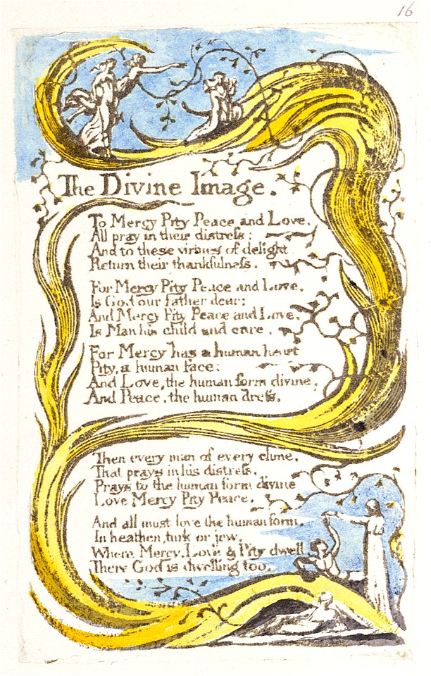 Songs of Innocence and of Experience, copy A, 1795 (British Museum) object 18 The Divine Image