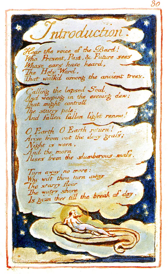 Songs of Innocence and of Experience, copy Z, 1826 (Library of Congress) SE - Intro