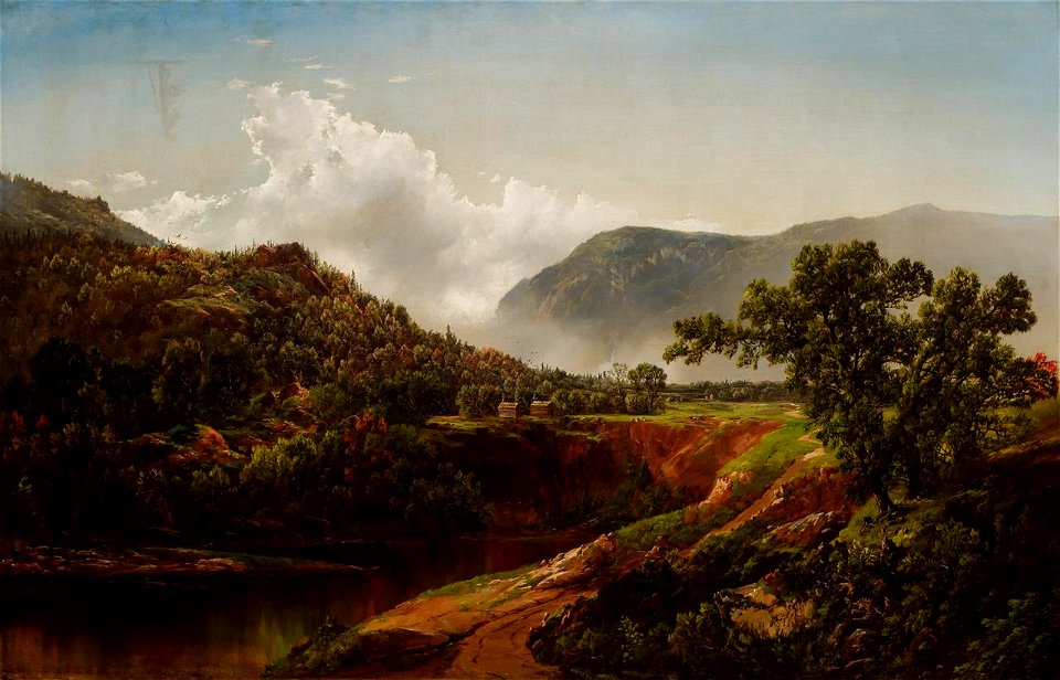 Mountain Vista with Cabins by William Louis Sonntag Sr