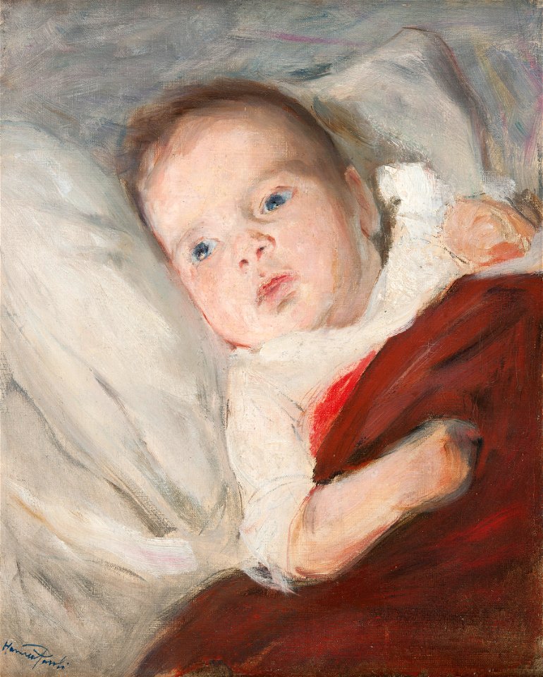 Sonen Göran, 3 månader, upptäcker ljuslågan för första gången (Hanna Pauli) - Nationalmuseum - 137836