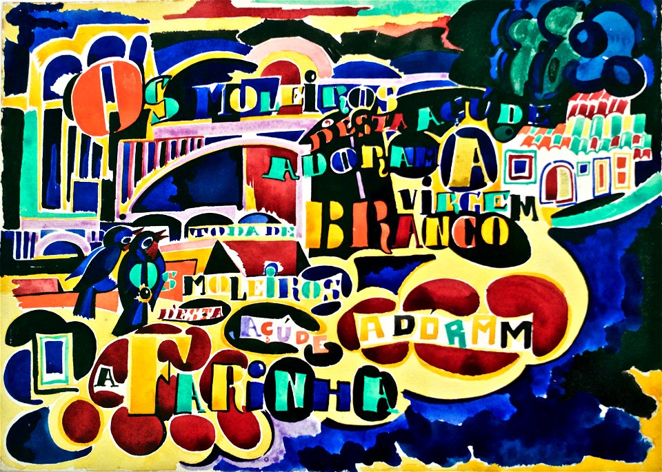 Song of Açude - A Poem in Colour (c.1915-1916) - Amadeo de Souza-Cardoso (1897-1918) (32901010146)