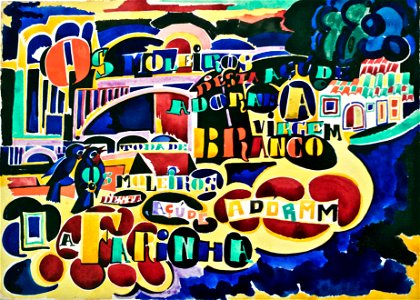 Song of Açude - A Poem in Colour (c.1915-1916) - Amadeo de Souza-Cardoso (1897-1918) (32901010146)
