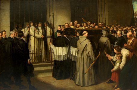 Sor Marcela de San Félix viendo el entierro de su padre, Lope de Vega (Museo del Prado)