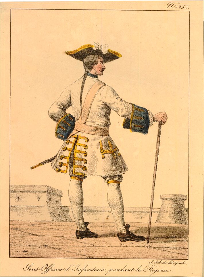 Sous-officier d'Infanterie pendant la Regence (BM 1871,1209.2707)