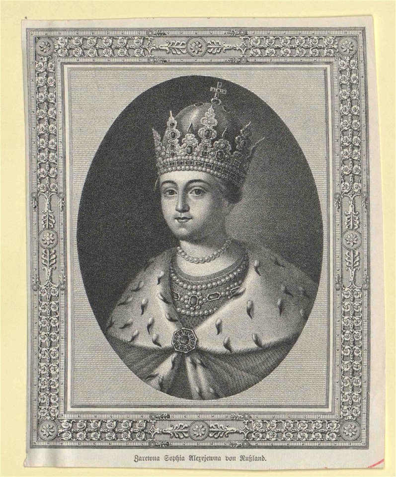 Sophia Alekseyevna (engraving) 01 - Free Stock Illustrations | Creazilla