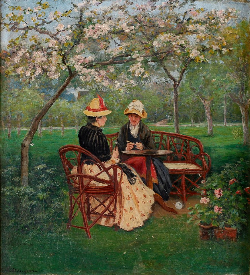 Sophie Södergren - Two women sitting in a garden
