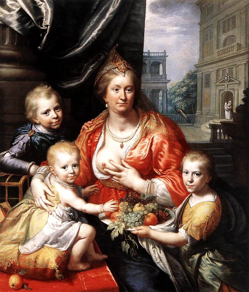 Sophia Hedwig van Brunswijk-Wolfenbüttel met kinderen