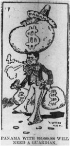 Sottek cartoon about Panama being financially irresponsible