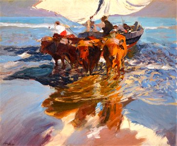 Joaquín Sorolla y Bastida - Vuelta de la Pesca, Playa de Valencia (1908)