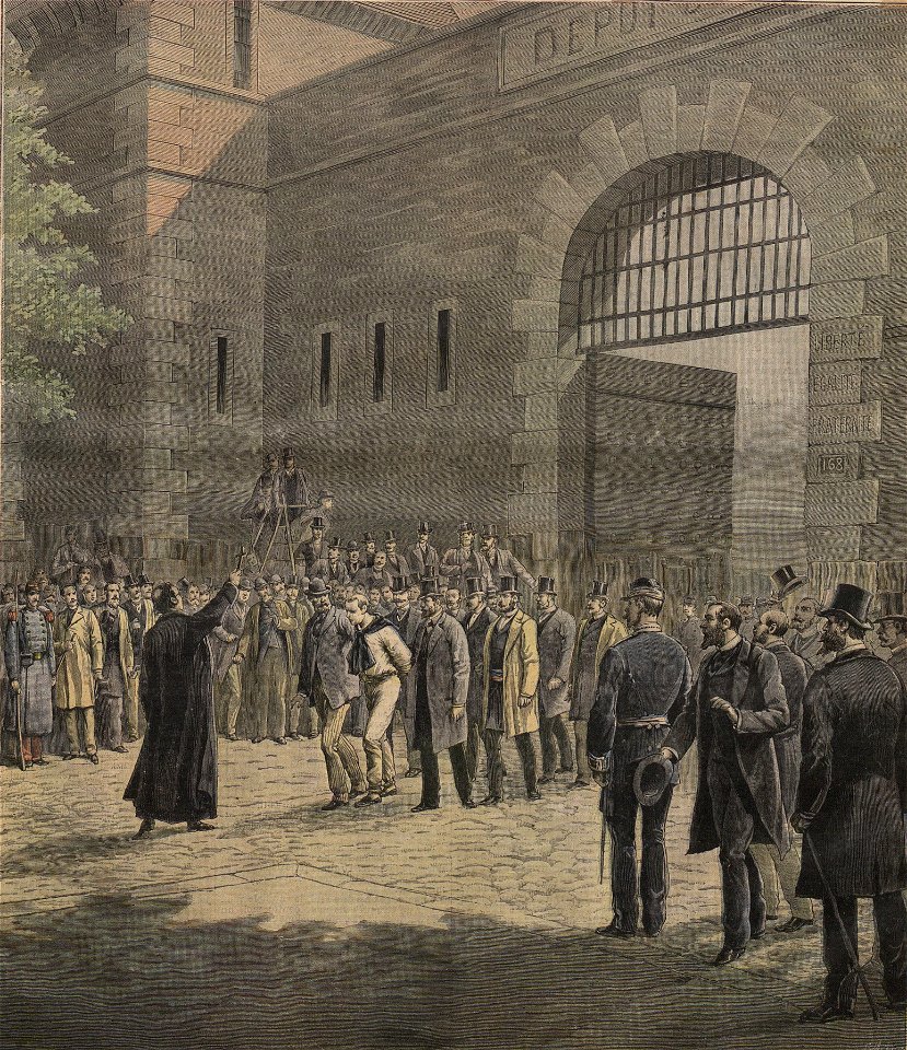 Sortie d'un condamné de la Roquette (Petit Journal-08-08-1891