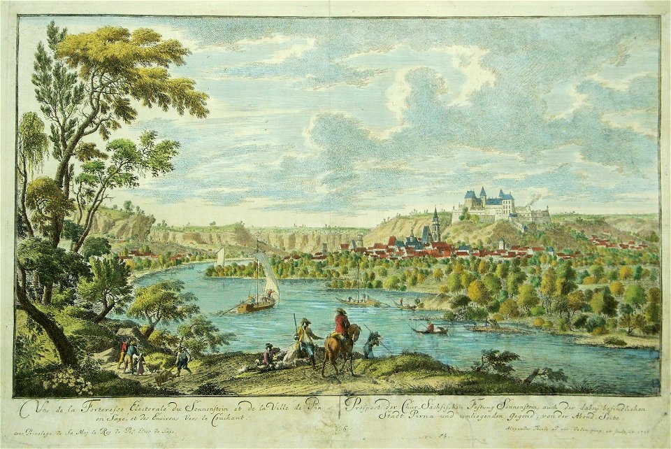 Sonnenstein Pirna 1726 Thiele