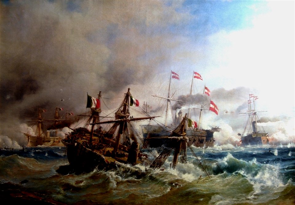 Soerensen Seeschlacht bei Lissa 1866 Rammstoss
