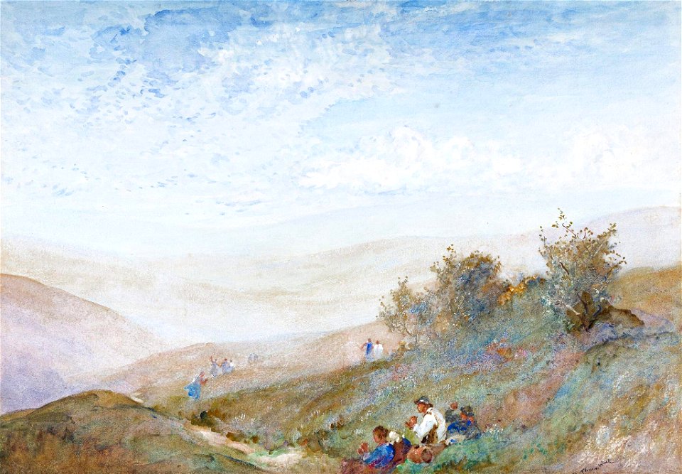South Downs picnic - circa 1900 - Robert Thorne Waite - 6323-2048x1422