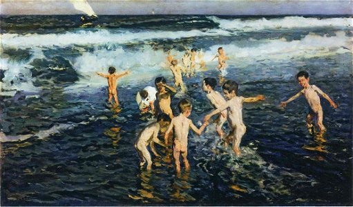 Joaquin Sorolla y Bastida - Bañar a los niños