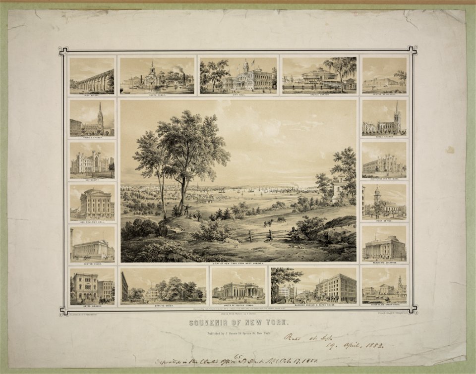 Souvenir of New York - On stone by C. Gildemeister ; drawn from nature by J. Barnes. LCCN2003688594