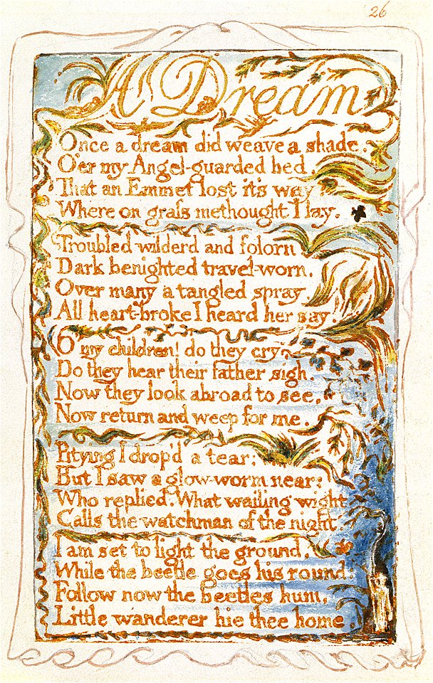 Songs of Innocence and of Experience, copy Y, 1825 (Metropolitan Museum of Art) object 26 DREAM