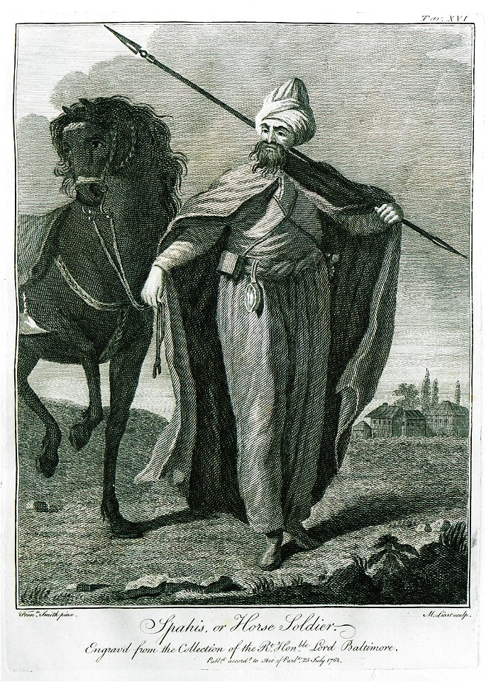 Spahis, or horse soldier - Calvert Frederick (baron Baltimore) - 1769