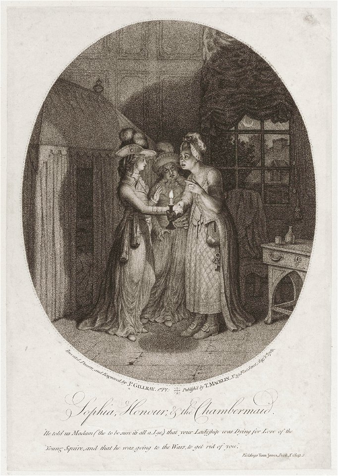 Sophie, Honour and the chambermaid by James Gillray