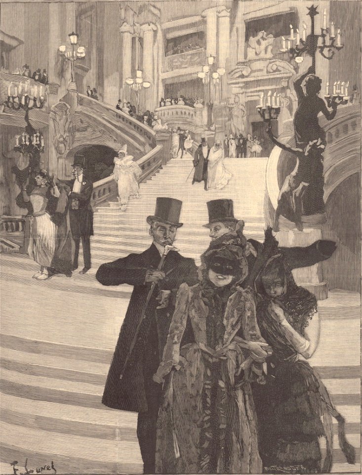 Sortie du Bal de l'Opéra - Mi-Carême 1890