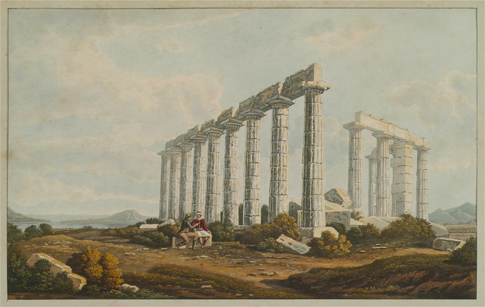 South-east view of the temple at Sunium - Dodwell Edward - 1819