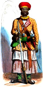 Sousofficier de Cipahys (Indoustan). Auguste Wahlen. Moeurs, usages et costumes de tous les peuples du monde. 1843