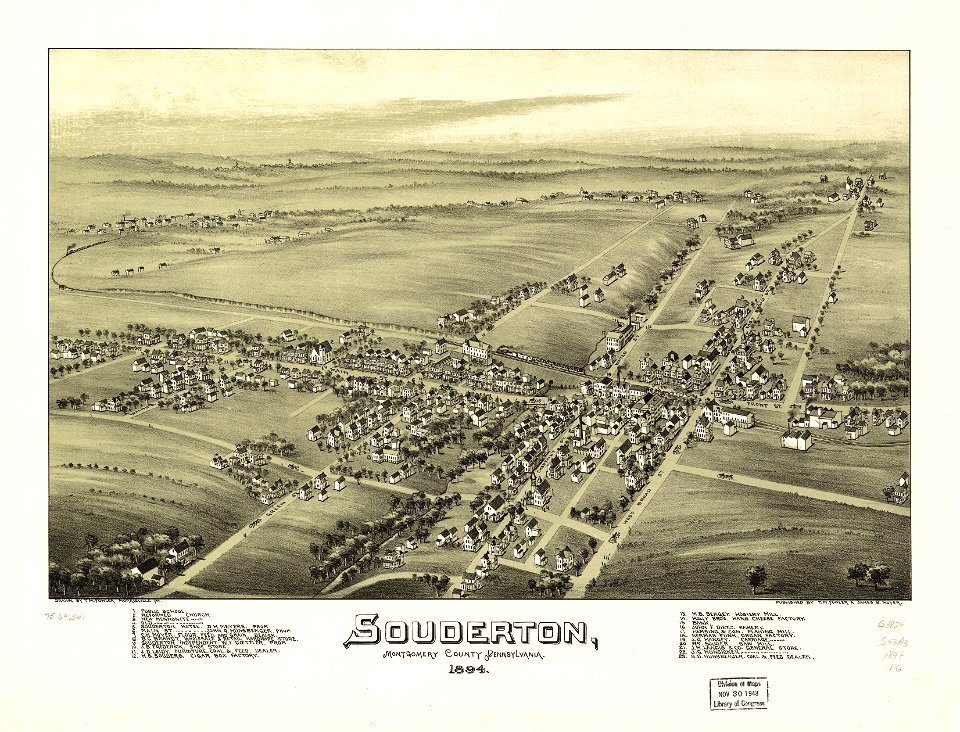 Souderton, Montgomery County, Pennsylvania 1894. LOC 75696541