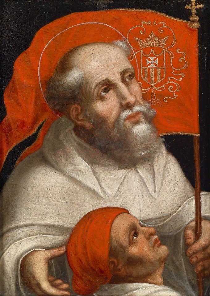 Spain 17th century Saint with flag