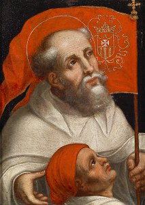 Spain 17th century Saint with flag