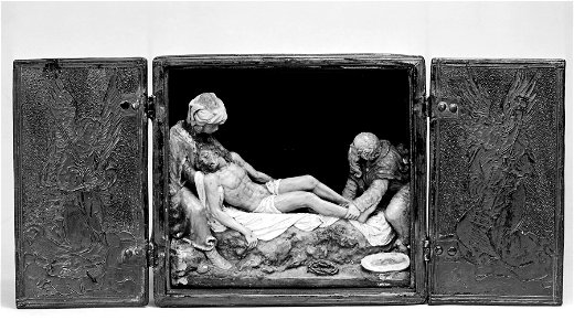 Spanish - Traveling Altarpiece with the Burial of Christ - Walters 751