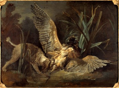 Spaniel Seizing a Bittern (Jean-Baptiste Oudry) - Nationalmuseum - 17864