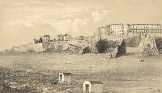 South cliff, from St. Catherine's rock, Tenby