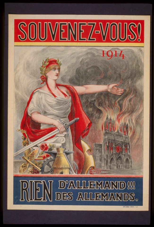 Souvenez-vous! 1914. Rien d'Allemand!!! Des Allemands LCCN99613573