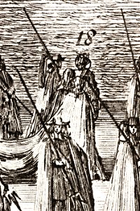 Sorgrdräkt vid Karl X Gustavs begravning, 1660 - Livrustkammaren - 108761. Free illustration for personal and commercial use.