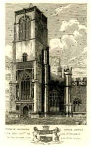 Tower of Southwold Church Suffolk by Henry Davy. Free illustration for personal and commercial use.