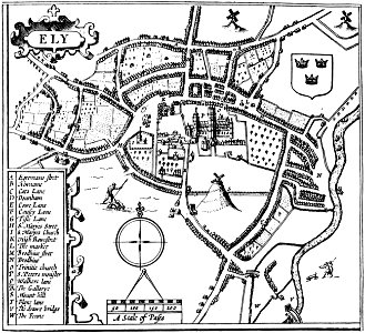 Speeds plan of Ely 1610 from Dorman 1986