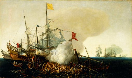 Spanish Men-of-War Engaging Barbary Corsairs RMG BHC0799