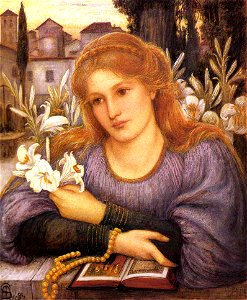 Spartali Stillman, Marie - Convent Lily - 1891. Free illustration for personal and commercial use.