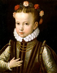 Spanish School - A Young Princess Wearing a Wreath of Pinks - 1257209 - National Trust